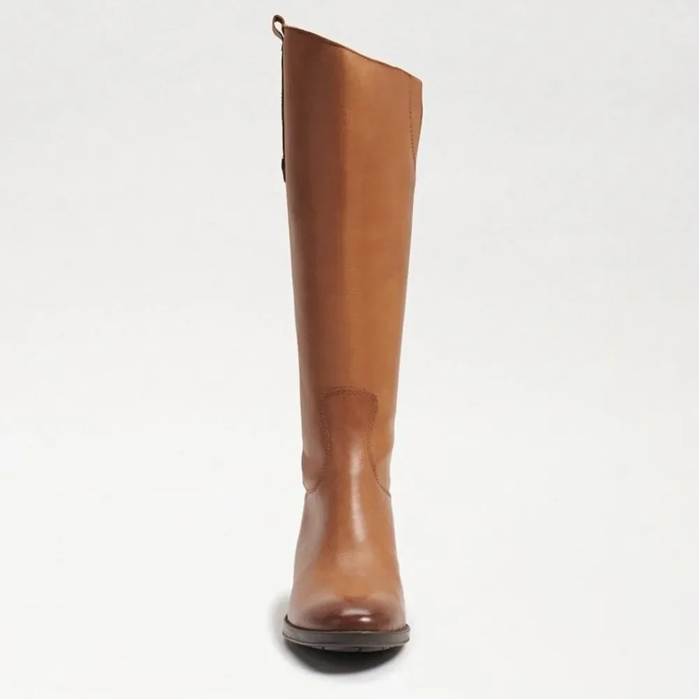 Sam Edelman Designer Penny Brown Leather Riding Knee-High Boots 7.5